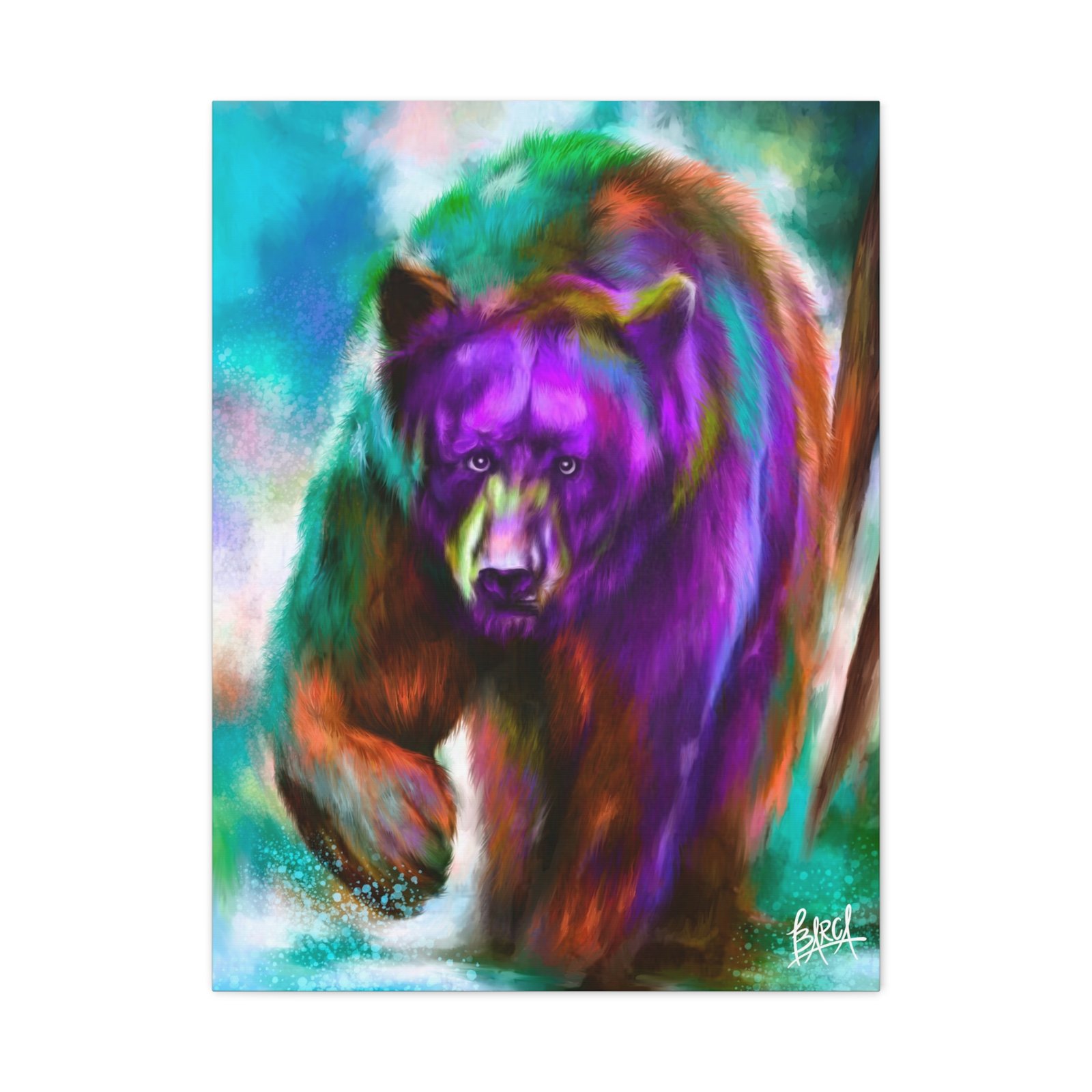 Animal Art Canvas - Portrait Vibrant Bear Canvas Art, Colorful Wall Decor, Animal Lover Gift, Colorful Home Decor, Wildlife Artwork, Unique Art Piece - Image 41