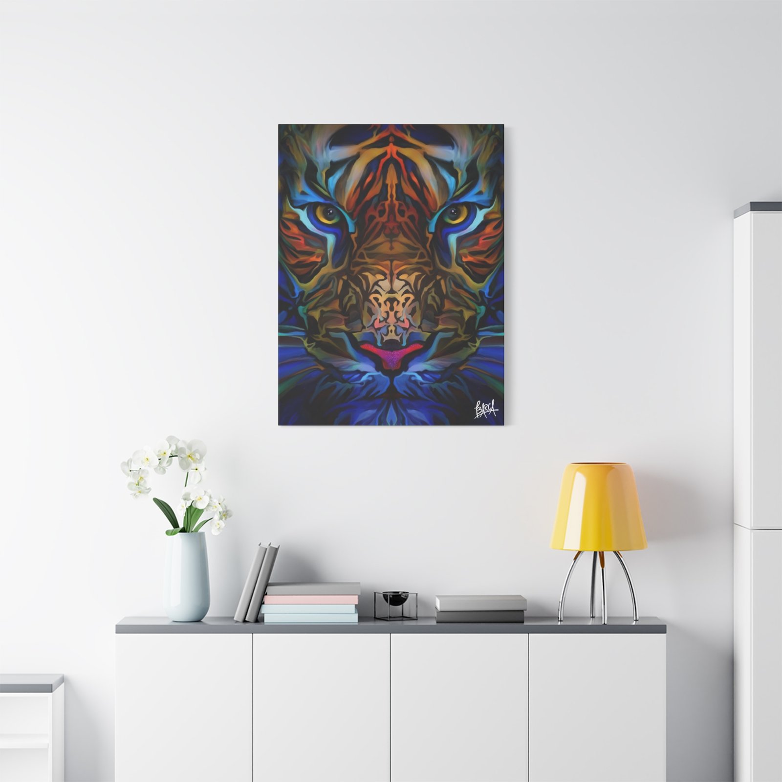 Animal Art Canvas - Portrait Vibrant Tiger Canvas Wall Art, Colorful Animal Decor, Modern Home Aesthetic, Gift for Art Lovers, Unique Wildlife Artwork - Image 55