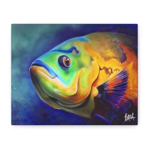 Animal Art Canvas - Vibrant Fish Canvas Art, Colorful Marine Decor for Ocean Lovers, Home or Office Wall Art, Gift for Fish Enthusiasts, Underwater Themed Decor