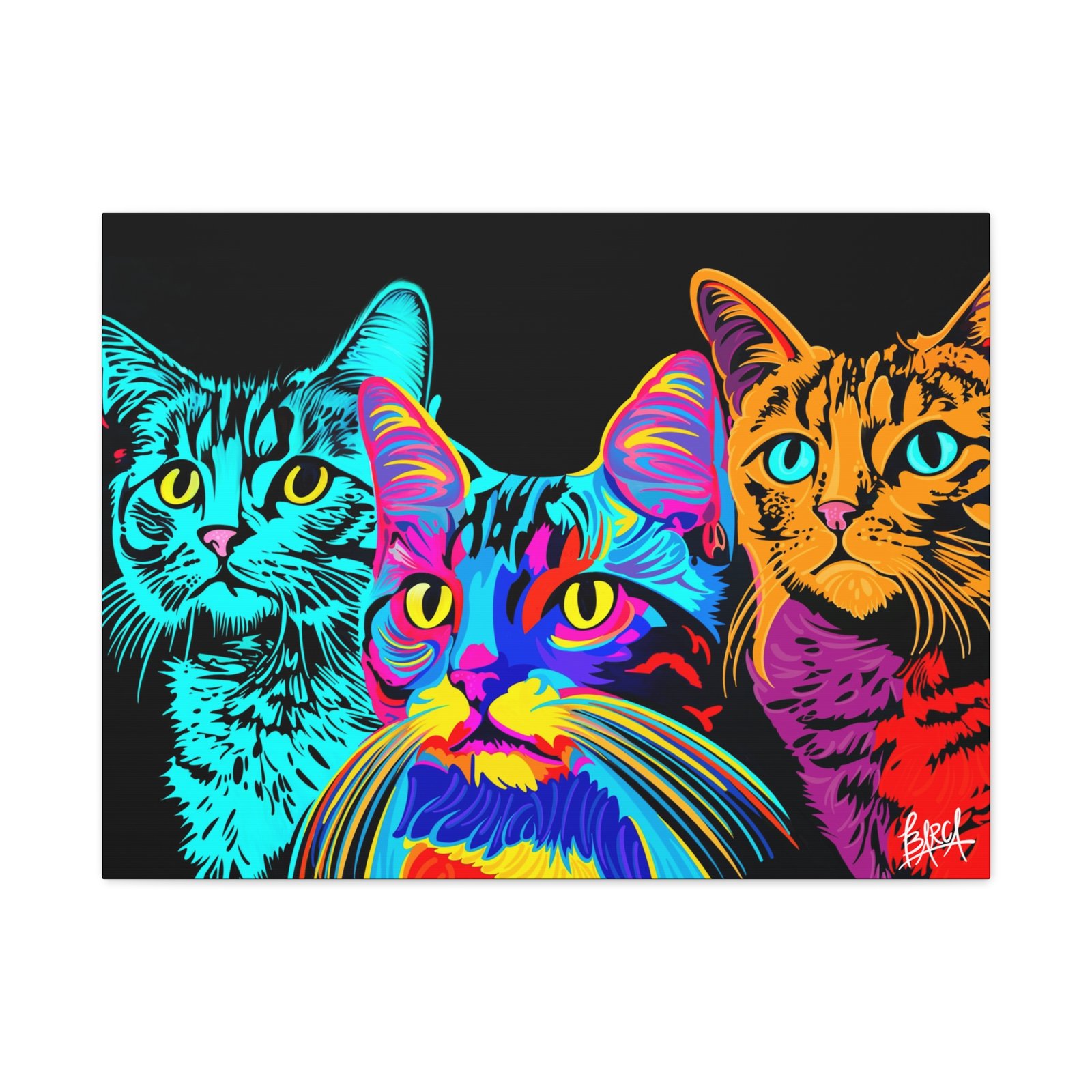Animal Art Canvas - Vibrant Cat Canvas Print, Colorful Cat Wall Art, Home Decor for Cat Lovers, Pet Lover Gift, Colorful Cat Portraits - Image 53