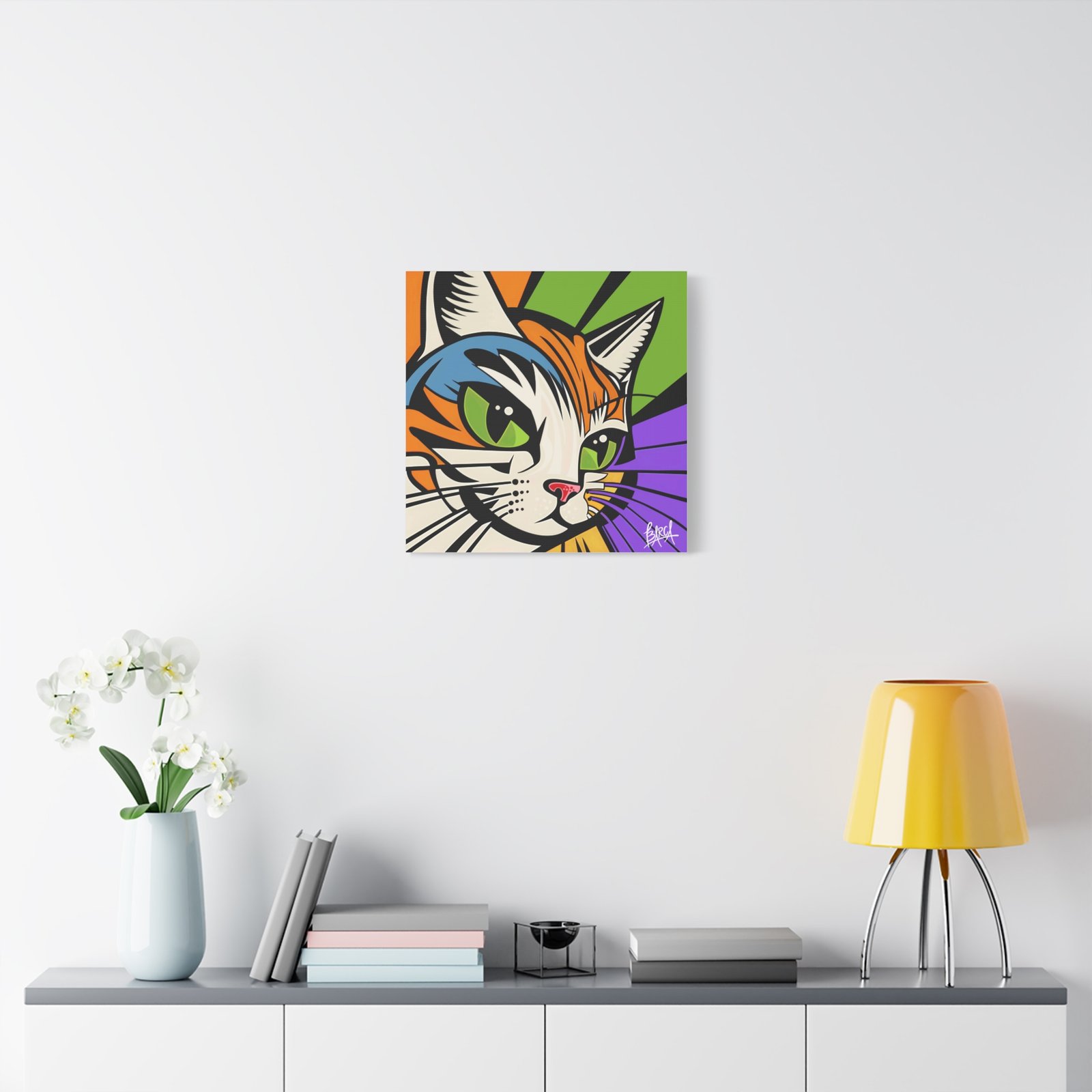 Animal Art Canvas - Colorful Cat Art Canvas Wall Decor, Feline Lover Gift, Home Decoration, Vibrant Animal Art, Cat Themed Room, Pet Lover Decor - Image 23