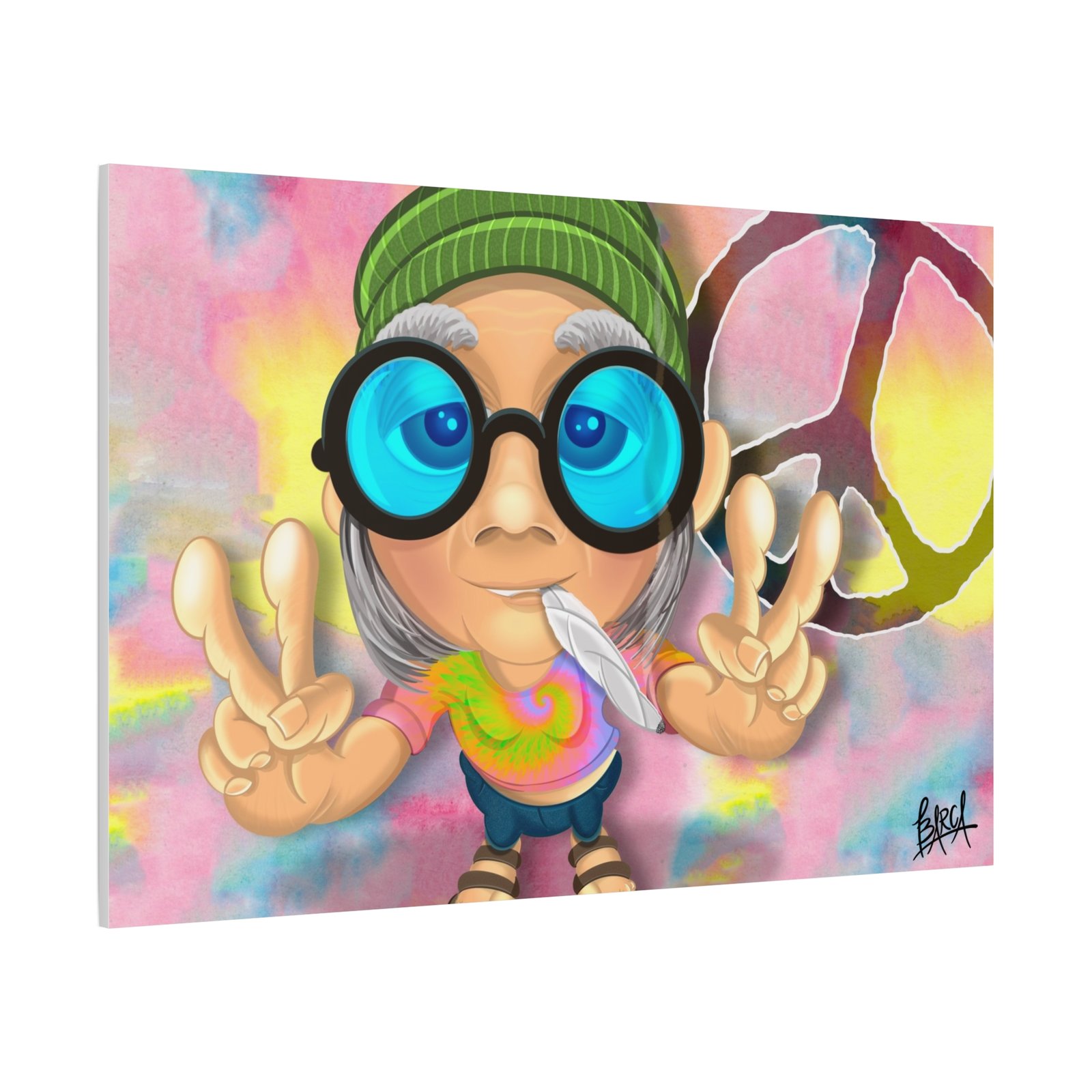 Other Art Portrait - Peace Vibes Canvas Art, Retro Wall Decor, Gift for Hippie Lovers, Boho Home Decor, Colorful Chill Room Art - Image 86