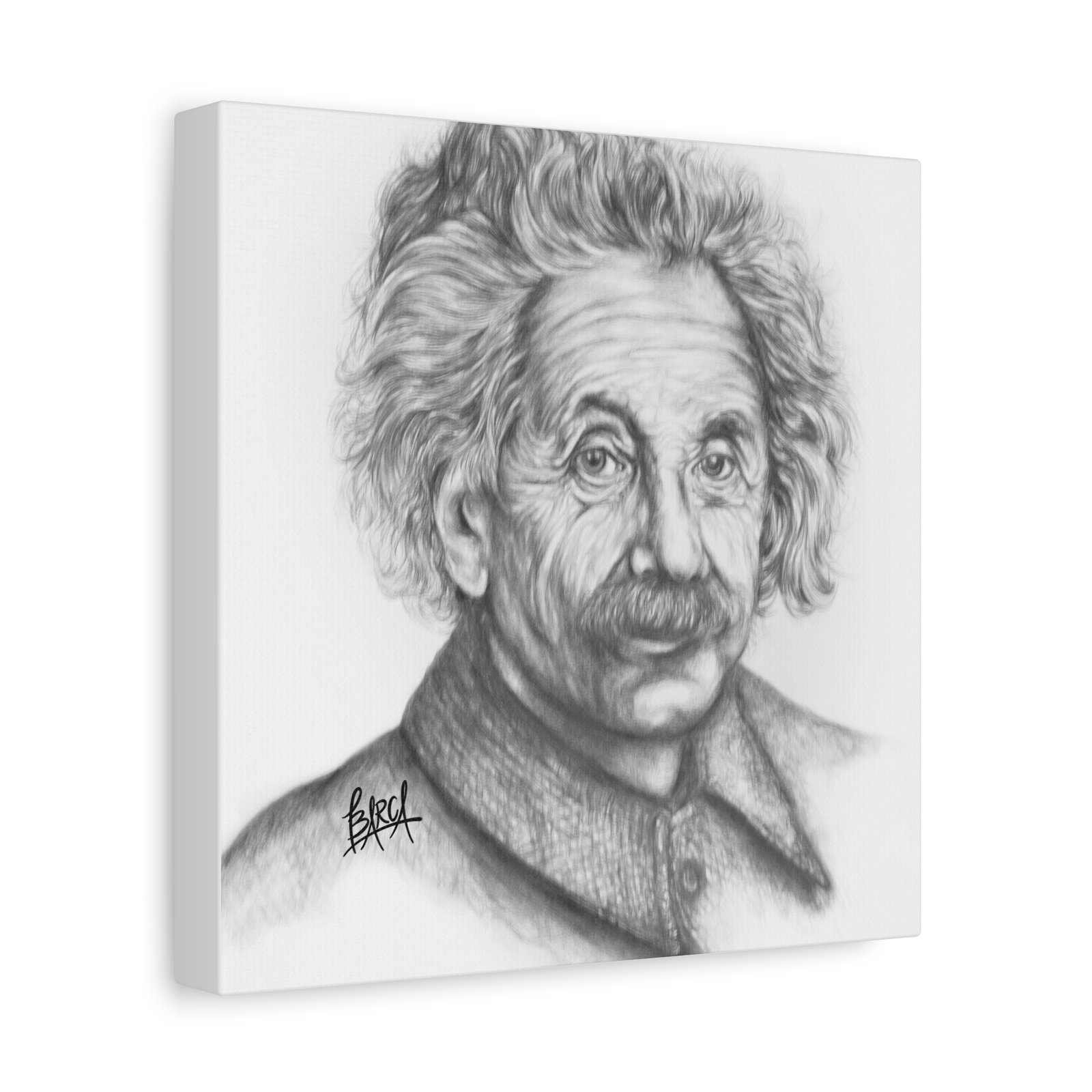 Graphite Pencil Sketch - Stylish Matte Canvas Print, Einstein Art Decor, Wall Art, Office Decor, Educational Gift, Art Lover Gift - Image 66