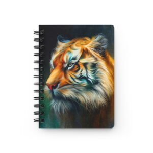 Animal Art Cat - Artistic Tiger Spiral Bound Journal | Wildlife Notebook, Gift for Nature Lovers, Sketchbook, School Supplies, Eco-Friendly Journal