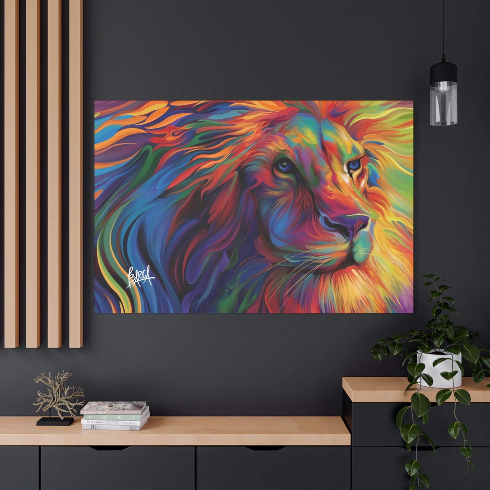 Animal Art Canvas - Vibrant Lion Canvas Art, Colorful Wall Decor, Animal Lover Gift, Bold Home Decoration, African Wildlife Art, Unique Art Piece - Image 84