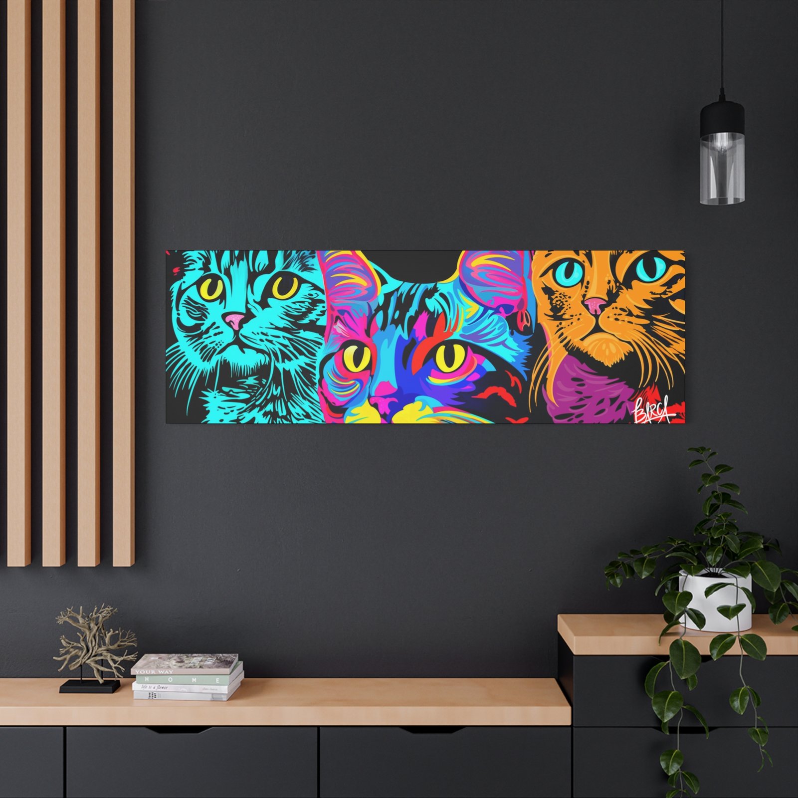 Animal Art Canvas - Vibrant Cat Canvas Print, Colorful Cat Wall Art, Home Decor for Cat Lovers, Pet Lover Gift, Colorful Cat Portraits - Image 92