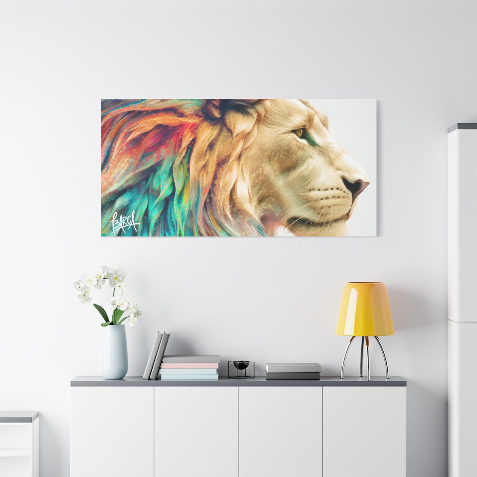 Animal Art Canvas - Vibrant Lion Canvas Wall Art, Colorful Stretched Canvas, Home Decor, Animal Art, Gift for Animal Lovers, Living Room Decoration - Image 59