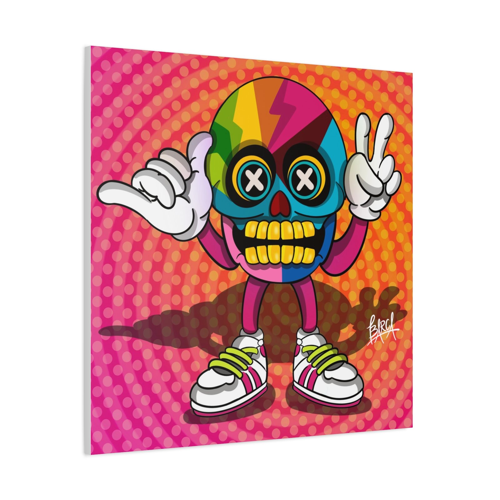 Other Art Portrait - Colorful Skull Canvas Art Print, Psychedelic Wall Decor, Unique Gift for Art Lovers, Vibrant Home Decor, Fun Room Accent - Image 78