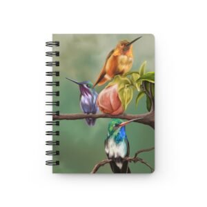 Animal Art Bird - Nature-Inspired Spiral Bound Journal, Hummingbird Journal, Eco-Friendly Notebook, Gift for Nature Lovers, Daily Planner, Travel Diary