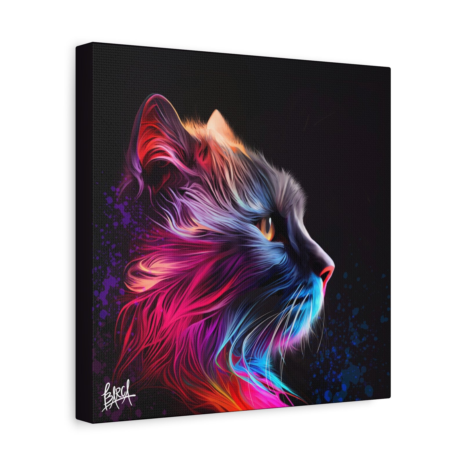 Animal Art Canvas - Vibrant Cat Wall Art Canvas, Colorful Pet Decor, Home Decoration, Gift for Cat Lovers, Feline Art Print, Animal Lover Gift - Image 10