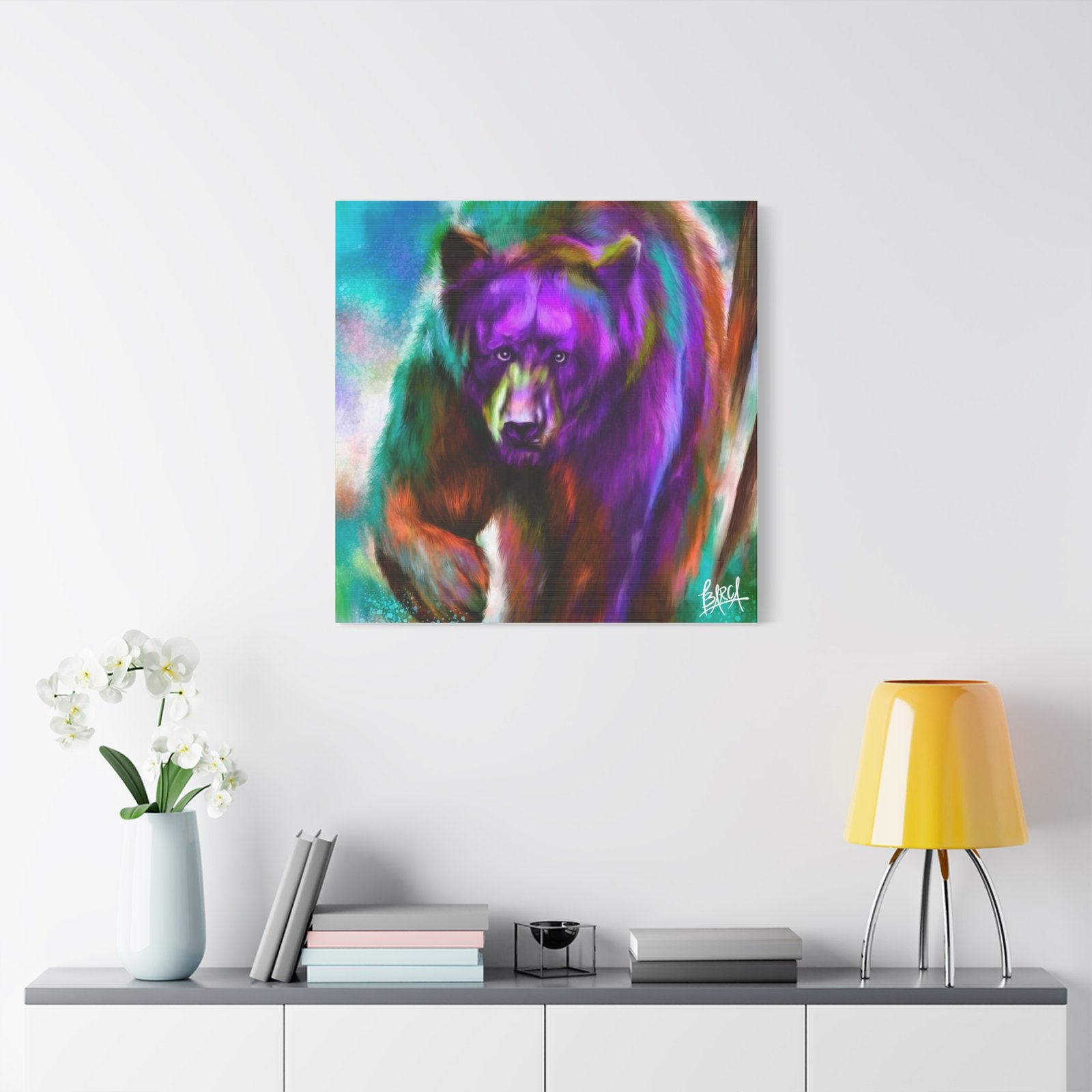Animal Art Canvas - Portrait Vibrant Bear Canvas Art, Colorful Wall Decor, Animal Lover Gift, Colorful Home Decor, Wildlife Artwork, Unique Art Piece - Image 95