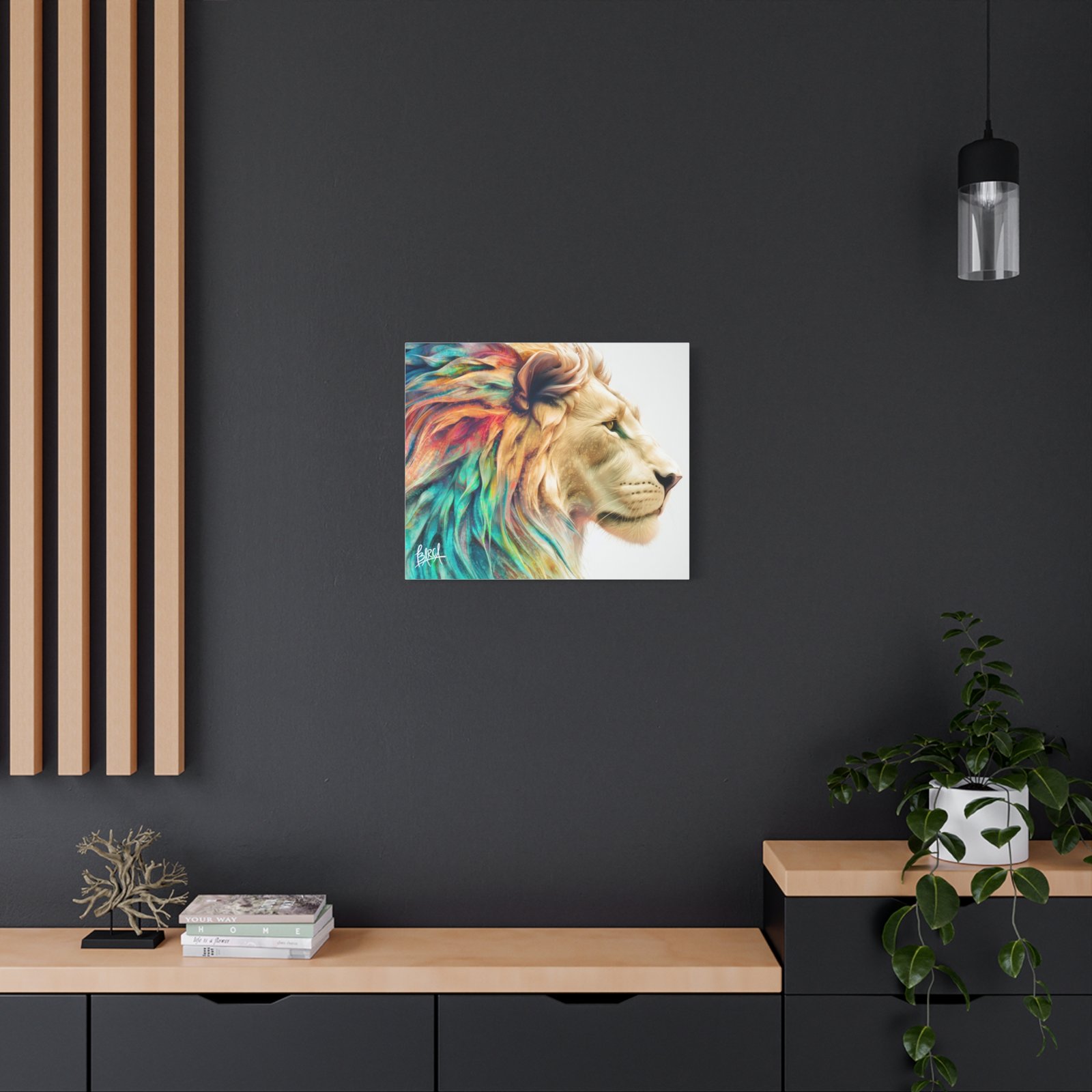 Animal Art Canvas - Vibrant Lion Canvas Wall Art, Colorful Stretched Canvas, Home Decor, Animal Art, Gift for Animal Lovers, Living Room Decoration - Image 28