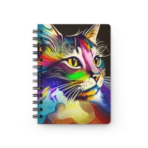 Animal Art Cat - Colorful Cat Spiral Journal | Artistic Notebook, Gift for Cat Lovers, Creative Writing, Home Office Decor, Colorful Art Journal