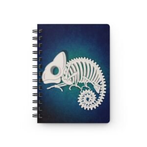 Chamo Pop Art - Charming Skeleton Chameleon Spiral Bound Journal, Nature Lover Gift, Creative Writing Journal, Art Sketchbook, Eco-Friendly Notebook