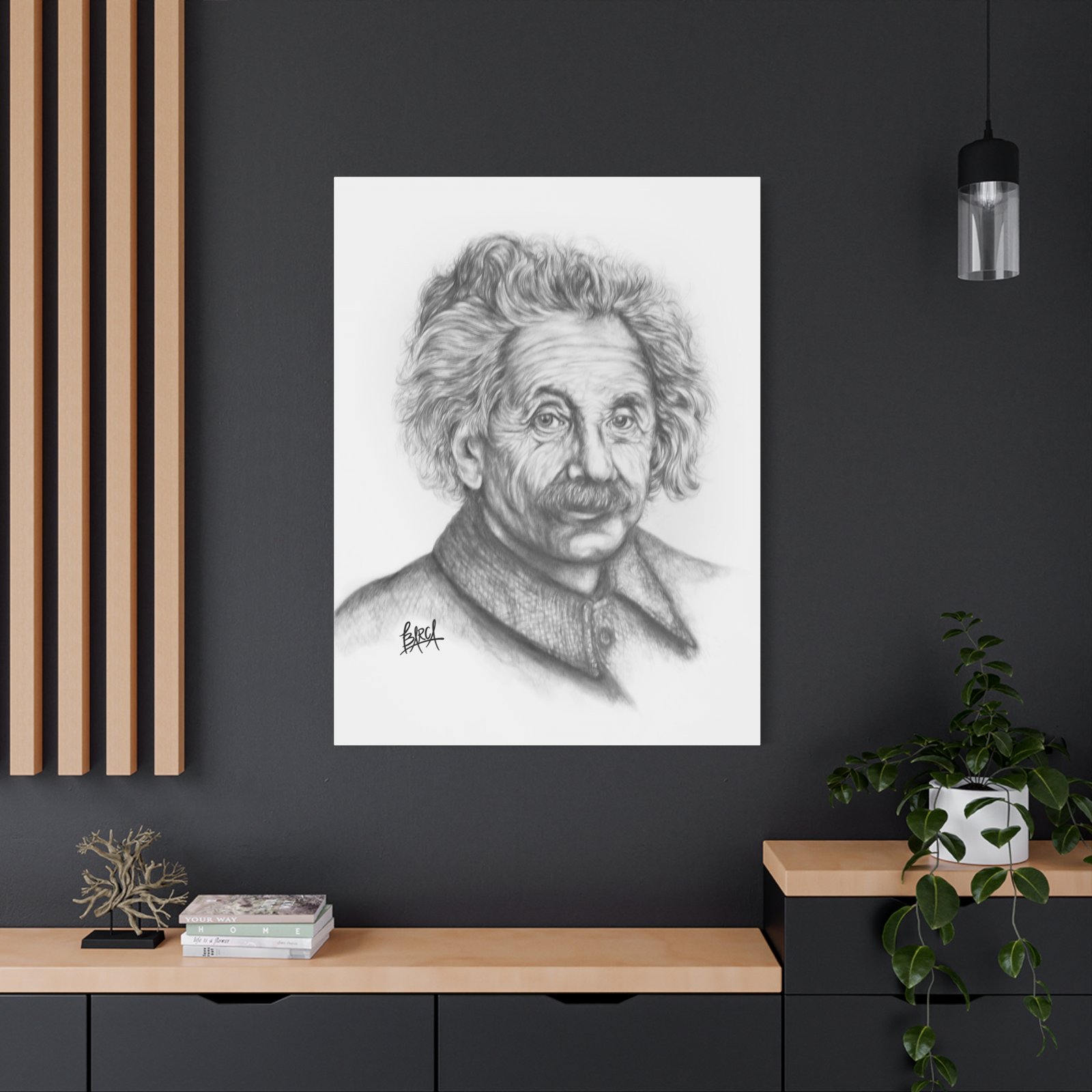 Graphite Pencil Sketch - Stylish Matte Canvas Print, Einstein Art Decor, Wall Art, Office Decor, Educational Gift, Art Lover Gift - Image 56