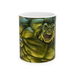 Hulk-Inspired Ceramic Mug - Perfect for Superhero Fans, Unique Gift for Birthdays, Inspiration for Coffee Lovers, and Collector's Item
