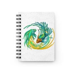 Animal Art Fish - Spiral Bound Fish-Themed Journal, Colorful Notebook, Artistic Stationery, Marine Life Gift, Fish Lovers Diary, Eco-Friendly Writing Pad