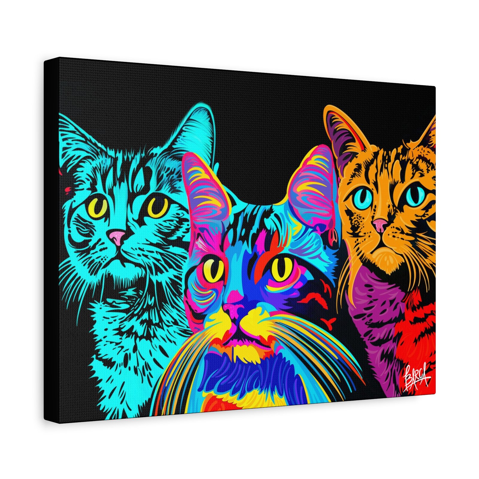 Animal Art Canvas - Vibrant Cat Canvas Print, Colorful Cat Wall Art, Home Decor for Cat Lovers, Pet Lover Gift, Colorful Cat Portraits - Image 14