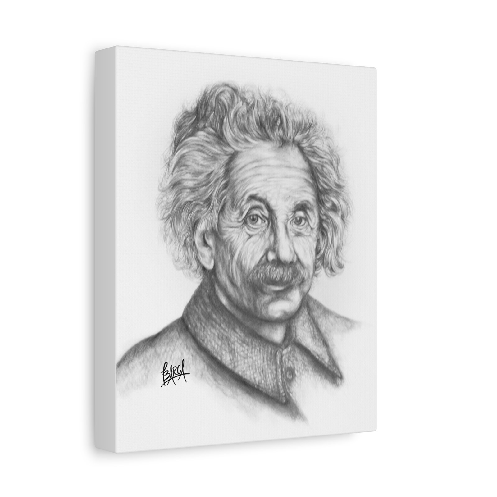 Graphite Pencil Sketch - Stylish Matte Canvas Print, Einstein Art Decor, Wall Art, Office Decor, Educational Gift, Art Lover Gift - Image 2