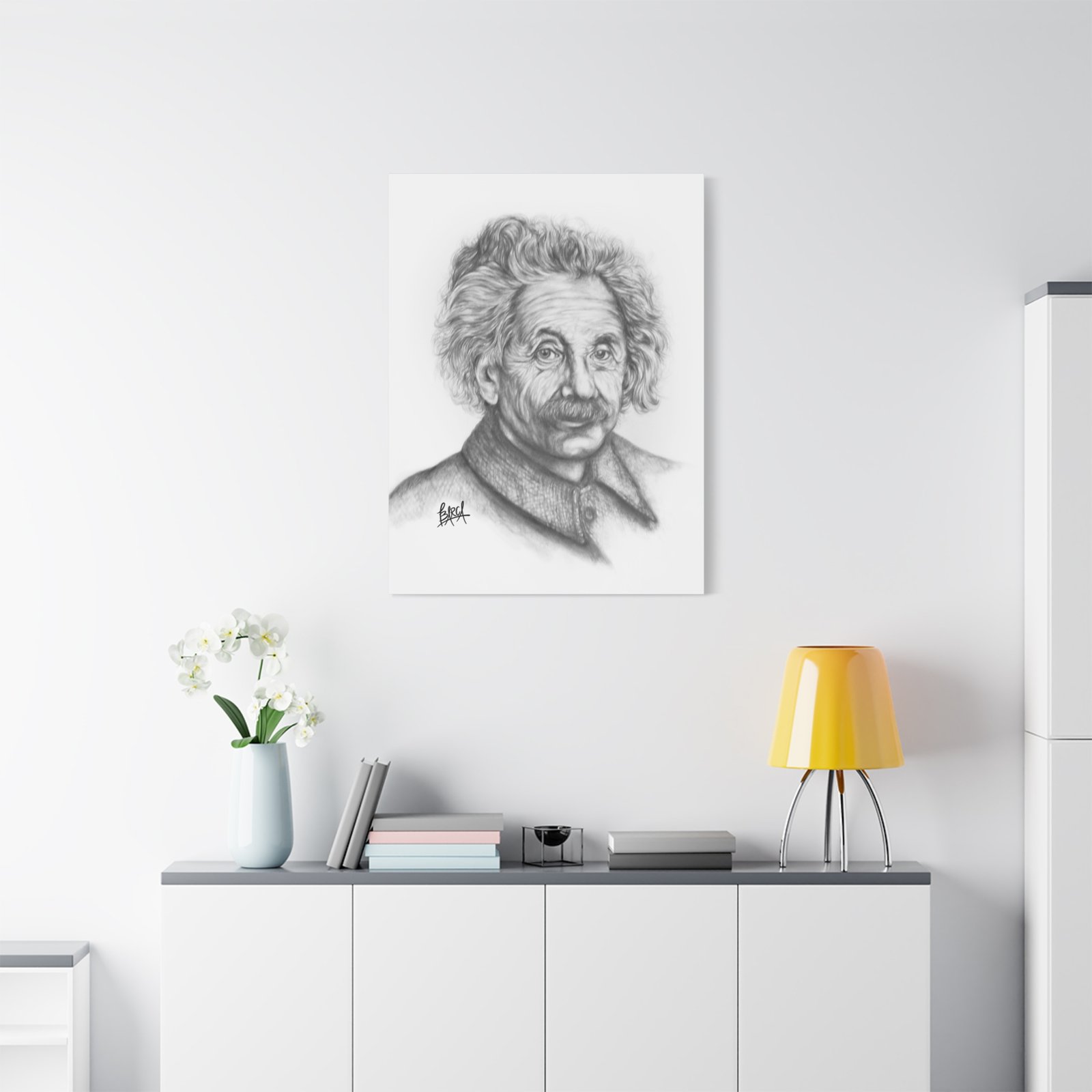 Graphite Pencil Sketch - Stylish Matte Canvas Print, Einstein Art Decor, Wall Art, Office Decor, Educational Gift, Art Lover Gift - Image 47