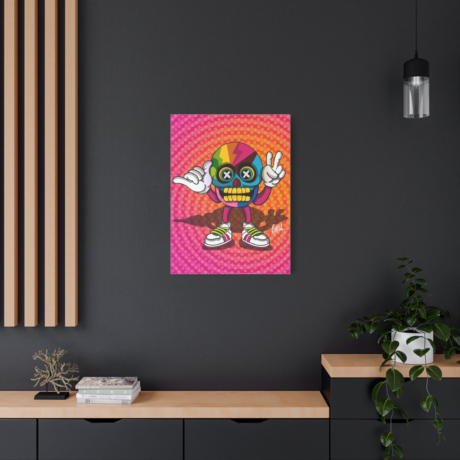 Other Art Portrait - Colorful Skull Canvas Art Print, Psychedelic Wall Decor, Unique Gift for Art Lovers, Vibrant Home Decor, Fun Room Accent - Image 32