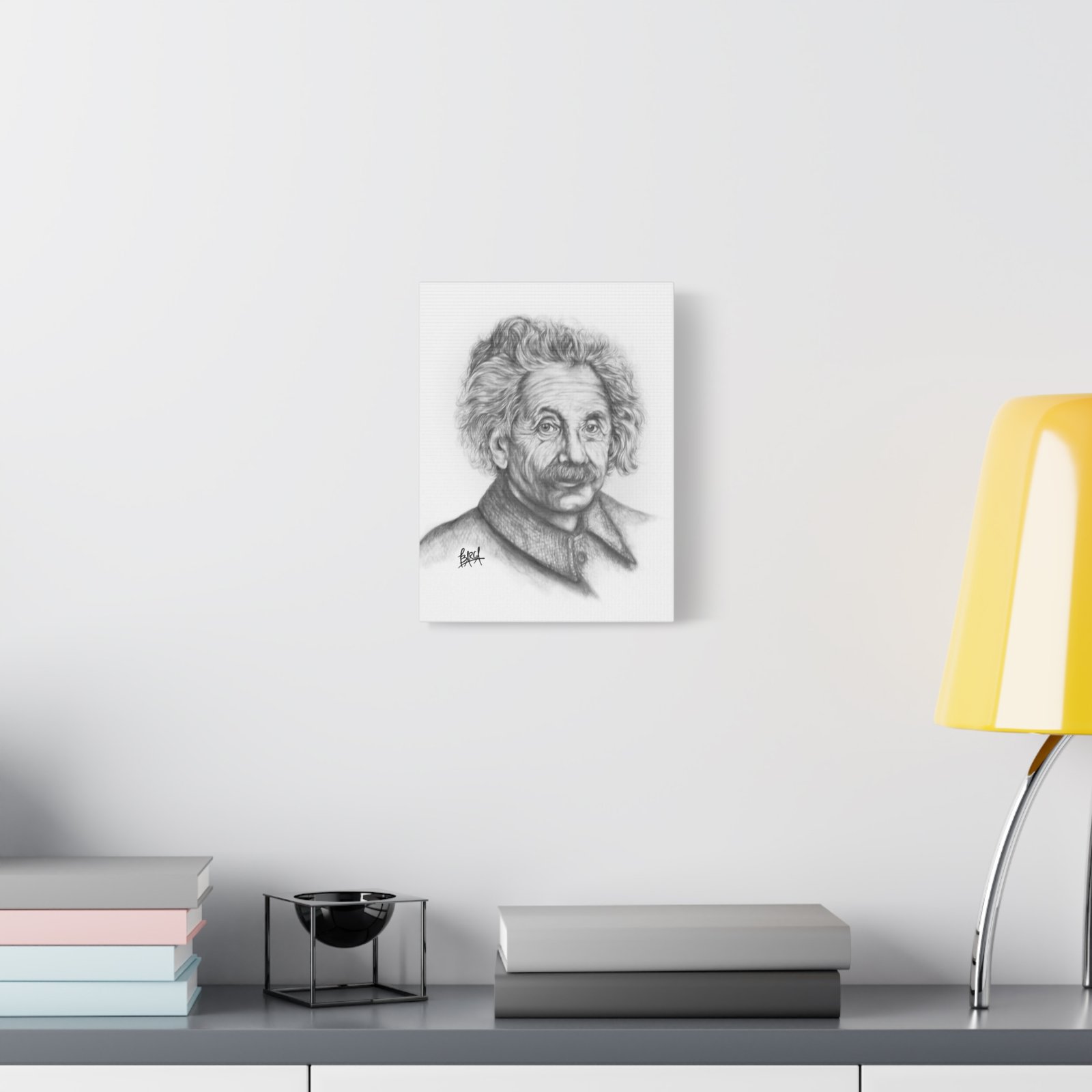 Graphite Pencil Sketch - Stylish Matte Canvas Print, Einstein Art Decor, Wall Art, Office Decor, Educational Gift, Art Lover Gift - Image 7