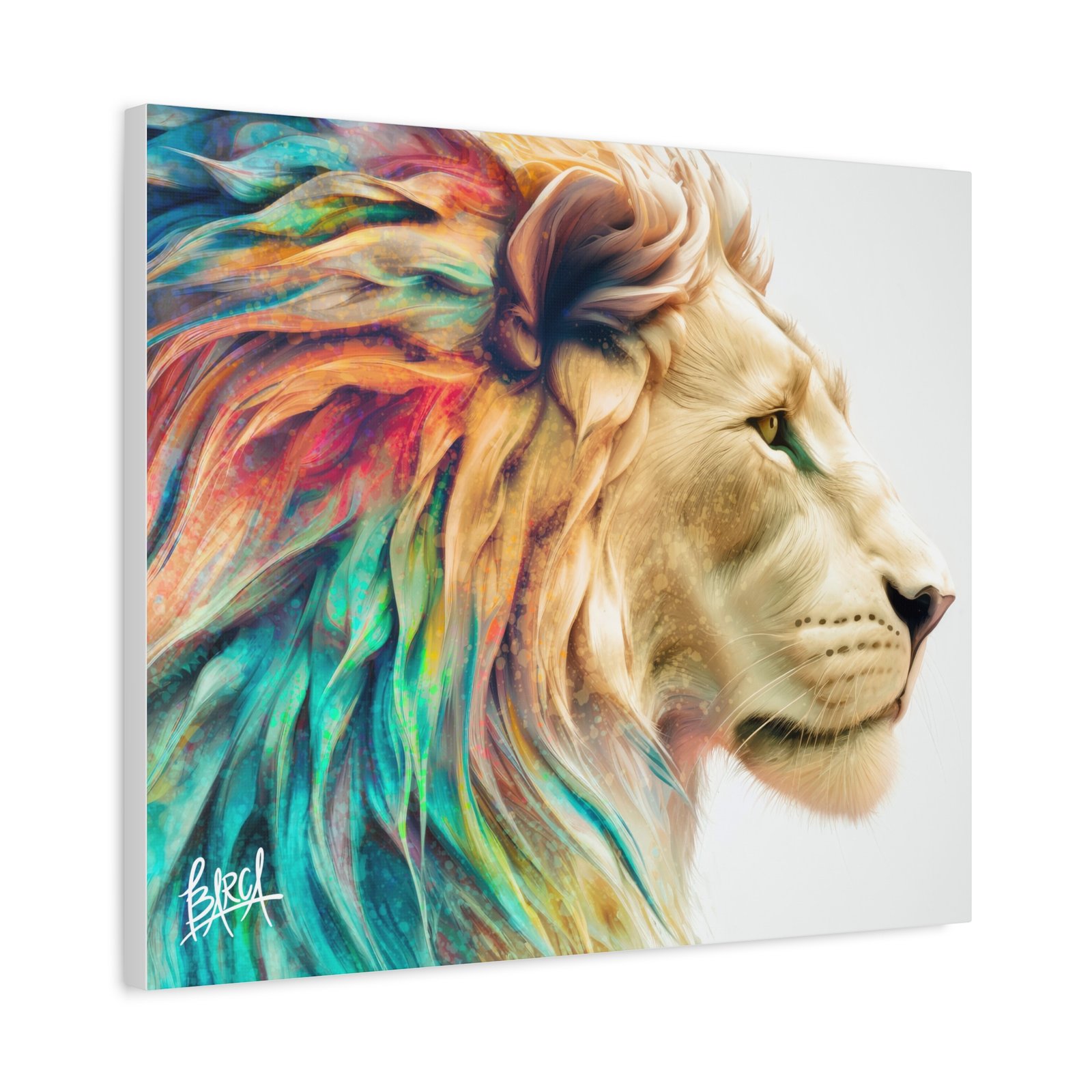 Animal Art Canvas - Vibrant Lion Canvas Wall Art, Colorful Stretched Canvas, Home Decor, Animal Art, Gift for Animal Lovers, Living Room Decoration - Image 26