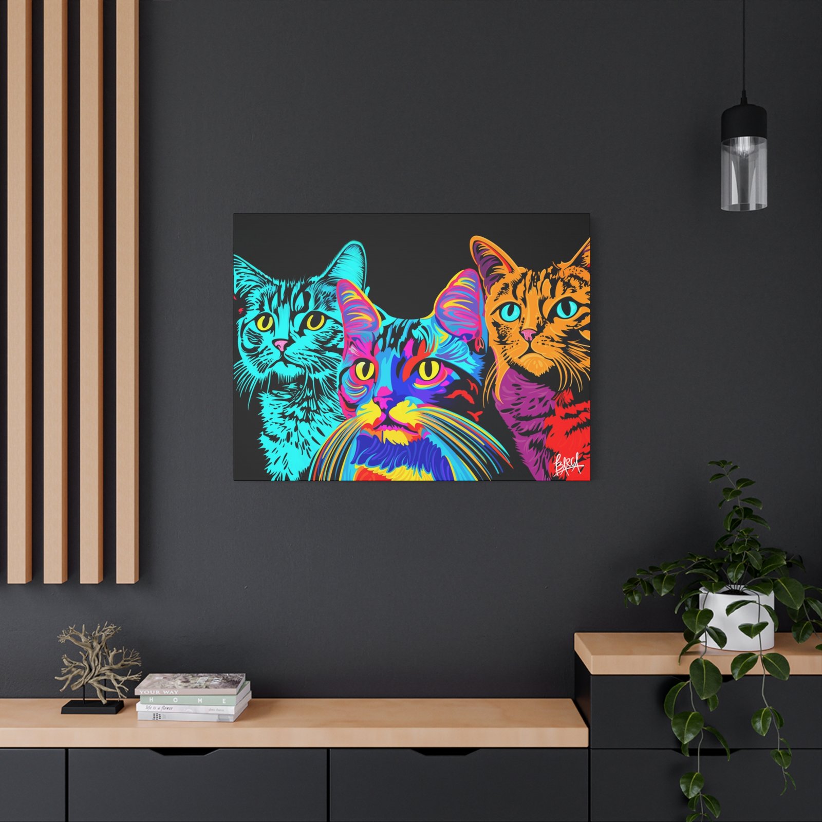 Animal Art Canvas - Vibrant Cat Canvas Print, Colorful Cat Wall Art, Home Decor for Cat Lovers, Pet Lover Gift, Colorful Cat Portraits - Image 72