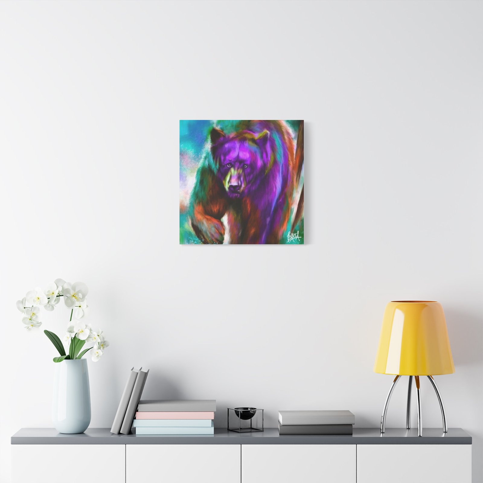 Animal Art Canvas - Portrait Vibrant Bear Canvas Art, Colorful Wall Decor, Animal Lover Gift, Colorful Home Decor, Wildlife Artwork, Unique Art Piece - Image 87