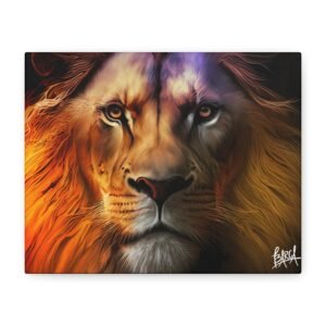 Animal Art Canvas - Majestic Lion Canvas Art, Wall Decor, Home Gallery, Animal Lover Gift, Unique Artwork, Nature Decor, Inspirational Wall Art