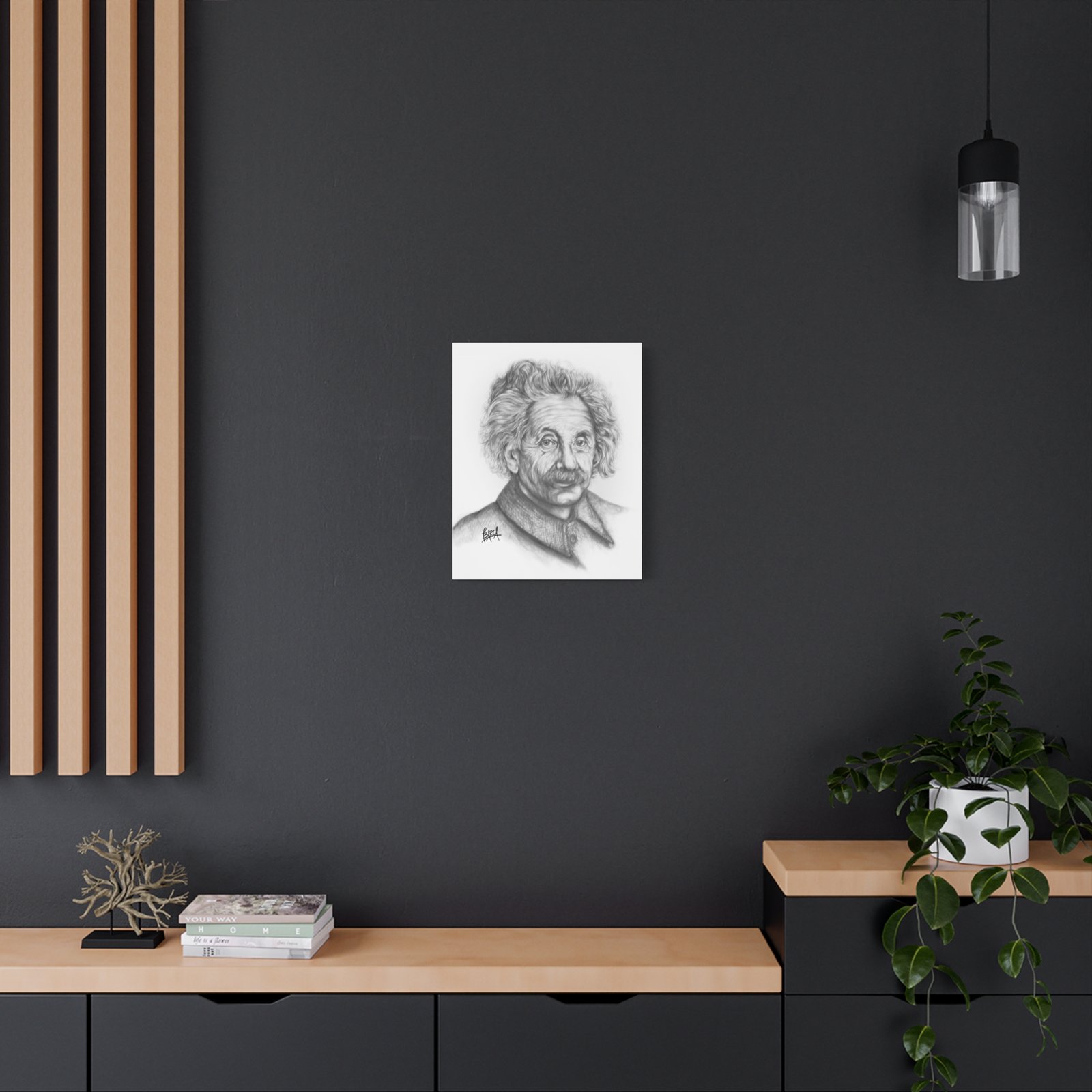 Graphite Pencil Sketch - Stylish Matte Canvas Print, Einstein Art Decor, Wall Art, Office Decor, Educational Gift, Art Lover Gift - Image 24