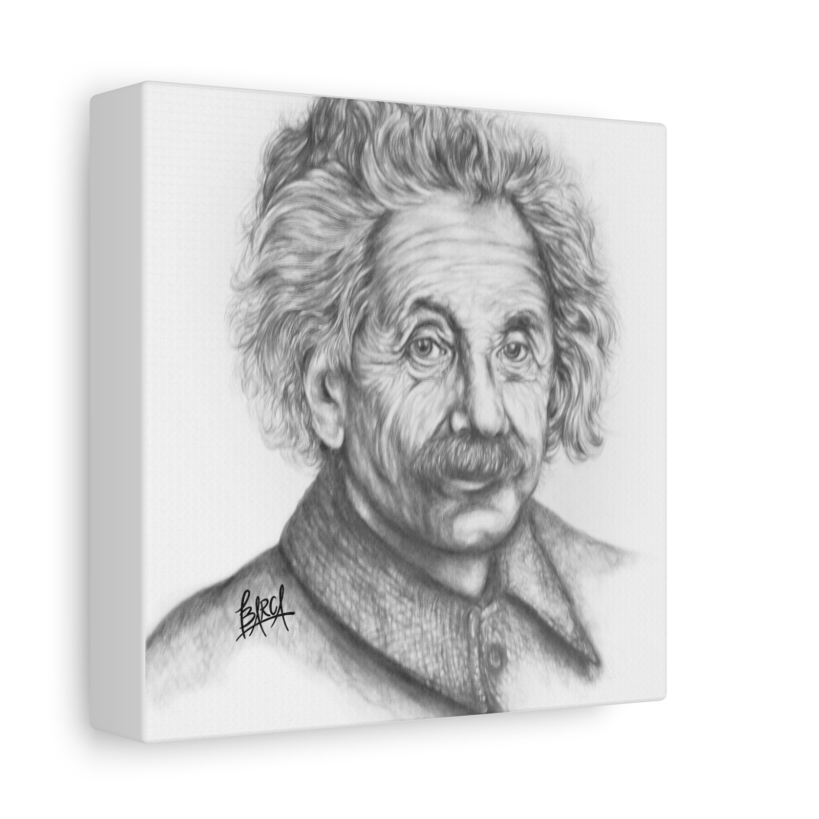 Graphite Pencil Sketch - Stylish Matte Canvas Print, Einstein Art Decor, Wall Art, Office Decor, Educational Gift, Art Lover Gift - Image 62