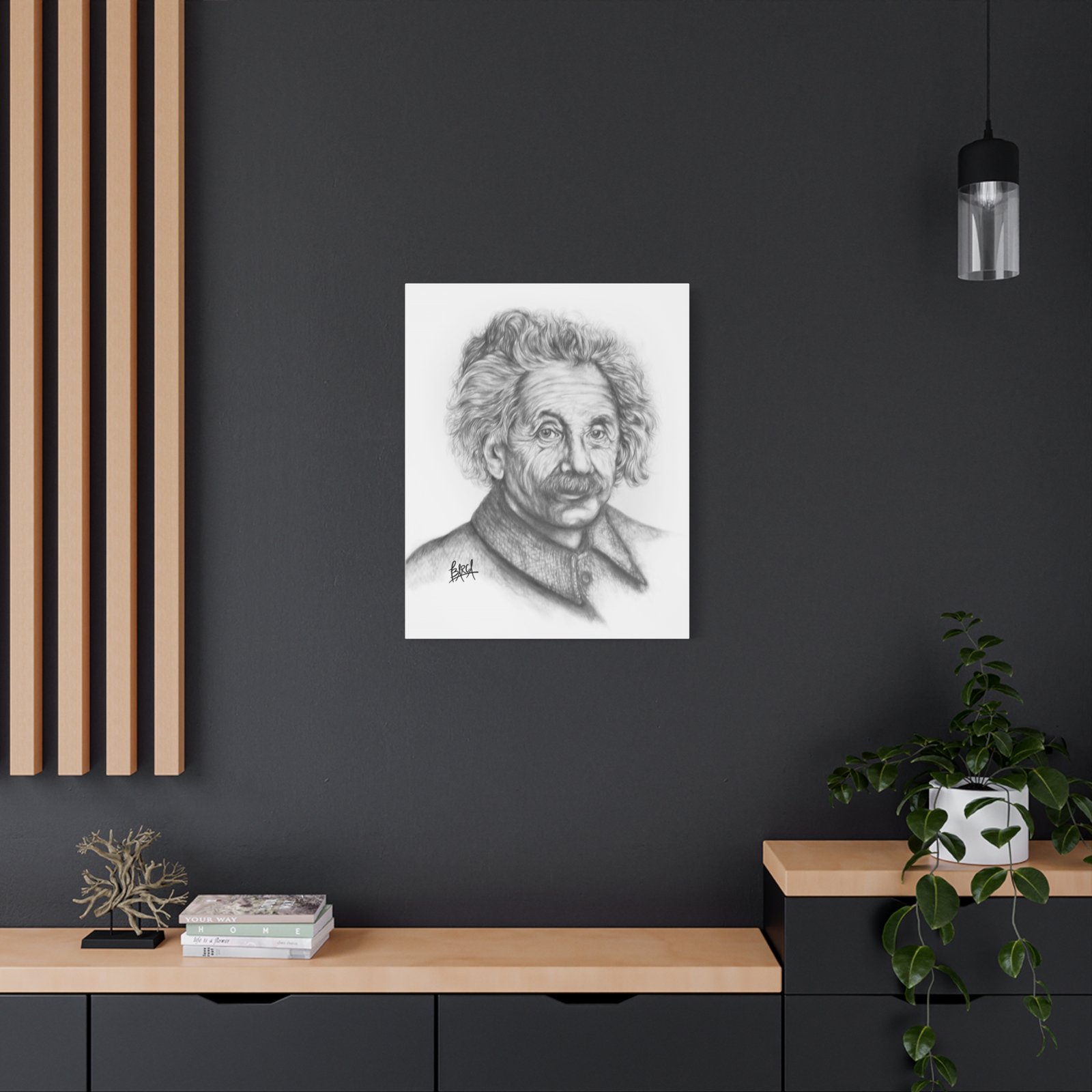Graphite Pencil Sketch - Stylish Matte Canvas Print, Einstein Art Decor, Wall Art, Office Decor, Educational Gift, Art Lover Gift - Image 36