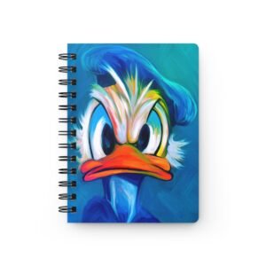 Others Art - Disney Inspired Colorful Blue Donald Duck Spiral Bound Journal with Playful Character Design, Perfect for Note-taking, Gift for Disney Lovers, Sketchbook, Diary