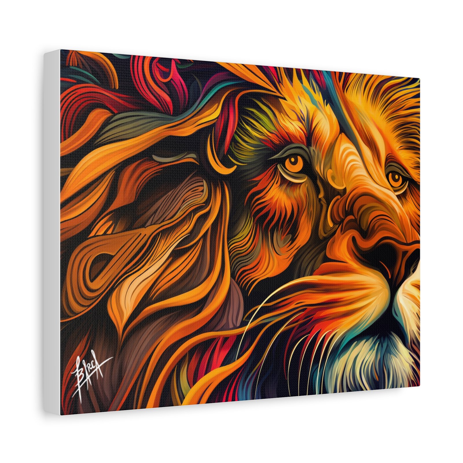 Animal Art Canvas - Vibrant Lion Canvas Art | Colorful Wall Decor, Animal Lover Gift, Living Room Accent, Nature Inspired Decoration, Unique Home Art - Image 10