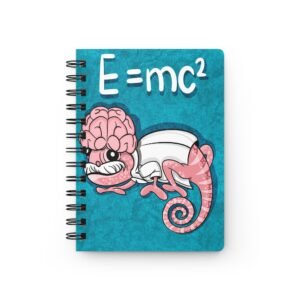 Chamo Pop Art - Albert Eisenstein Creative Spiral Bound Journal for Students & Writers, E=mc Design, Cute Chameleon Notebook, Gift for Science Lovers, School Supplies