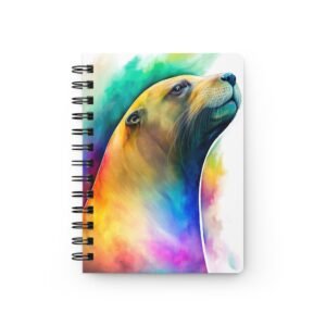 Animal Art Seal - Colorful Sea Lion Seal Painting Spiral Bound Journal
