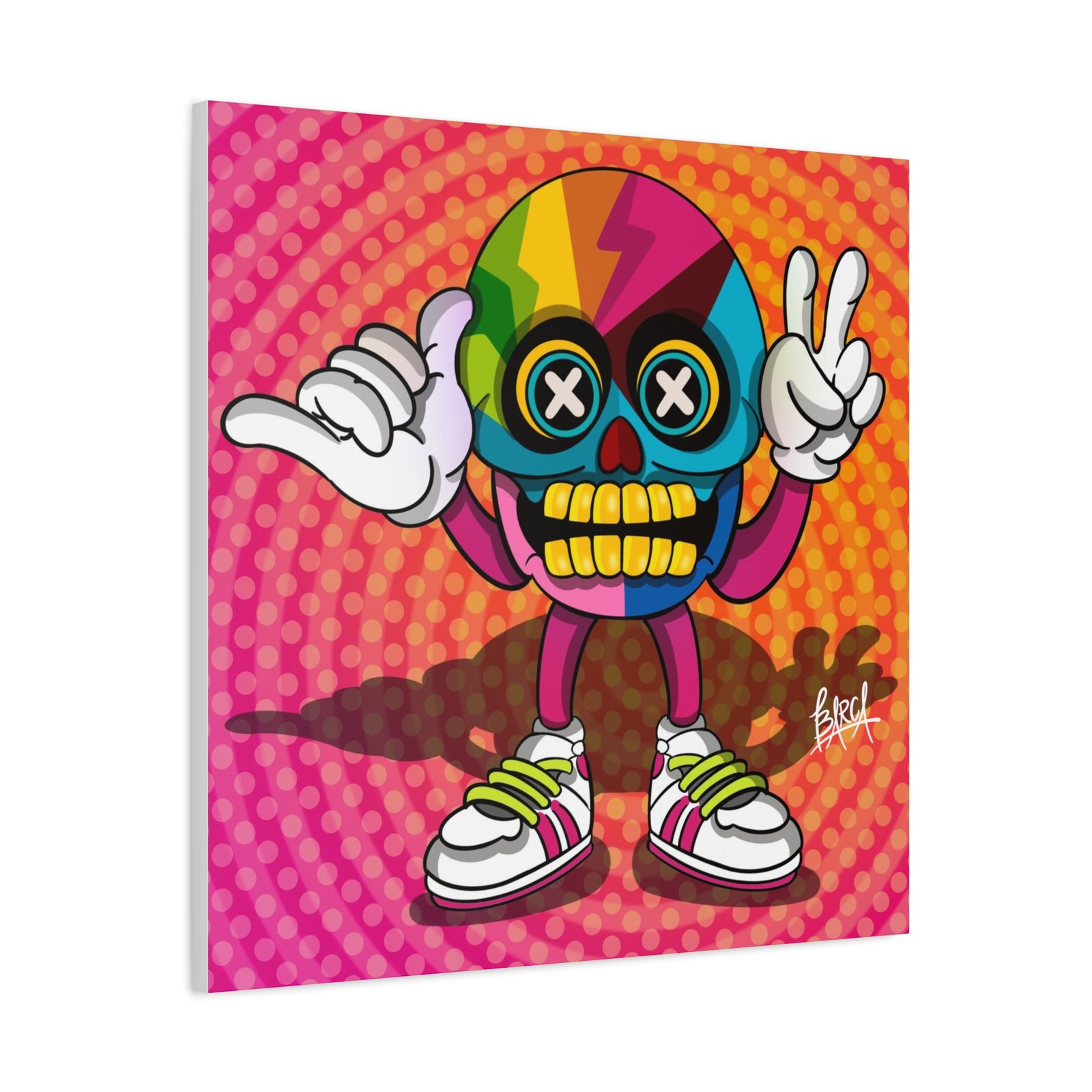 Other Art Portrait - Colorful Skull Canvas Art Print, Psychedelic Wall Decor, Unique Gift for Art Lovers, Vibrant Home Decor, Fun Room Accent - Image 70