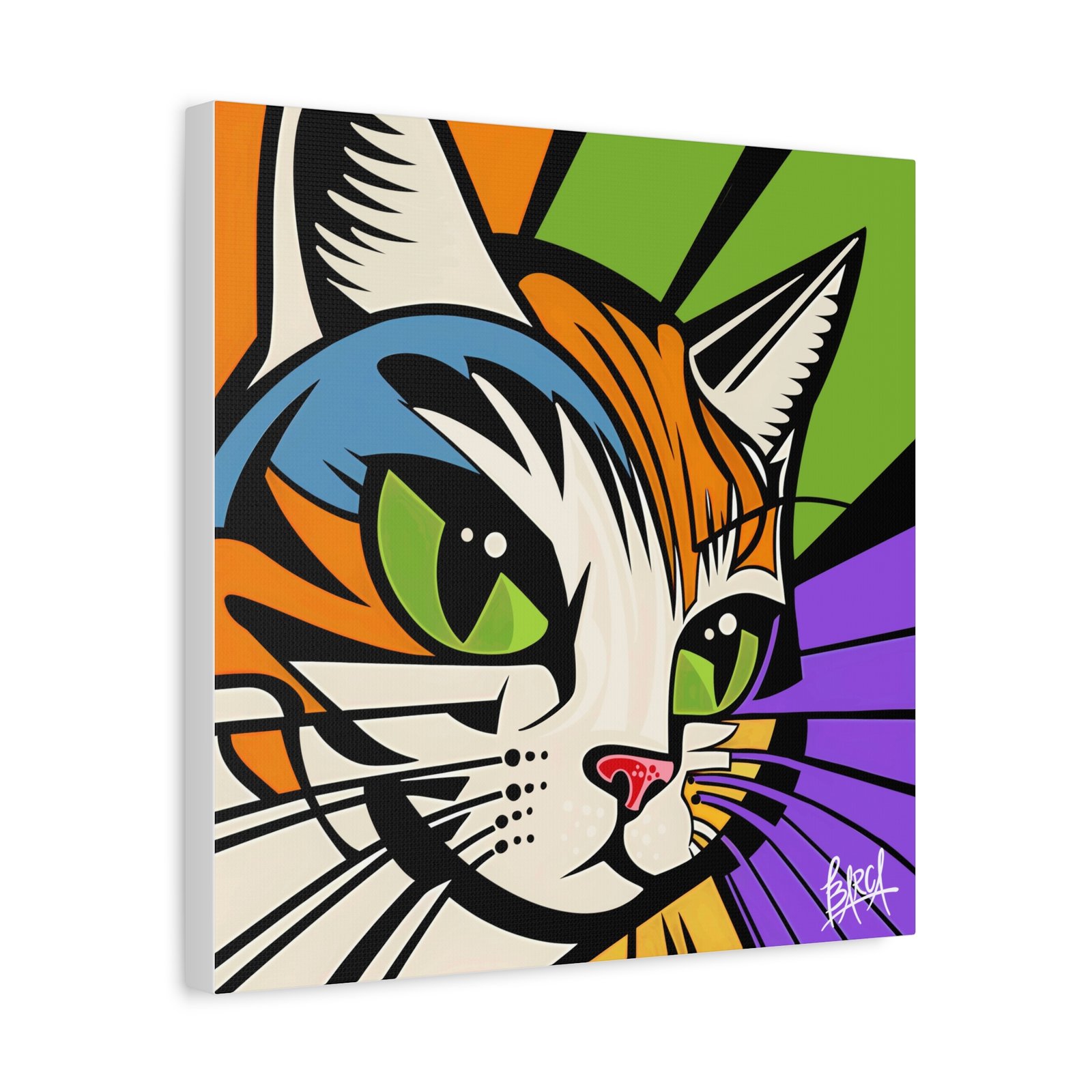 Animal Art Canvas - Colorful Cat Art Canvas Wall Decor, Feline Lover Gift, Home Decoration, Vibrant Animal Art, Cat Themed Room, Pet Lover Decor - Image 18