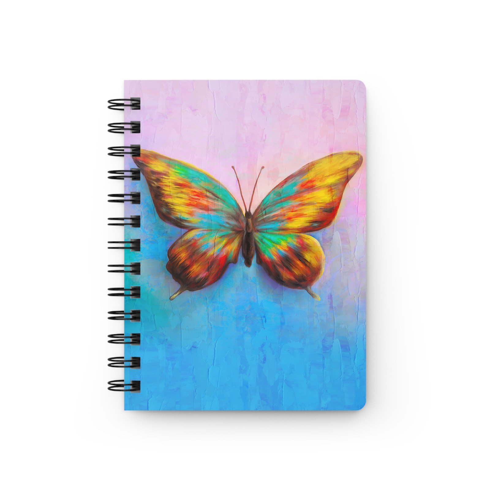 Animal Art Butterfly - Colorful Butterfly Spiral Bound Journal, Inspirational Note Book, Gift for Writers, Art Lovers, Butterfly Decor, Notepad for Artists