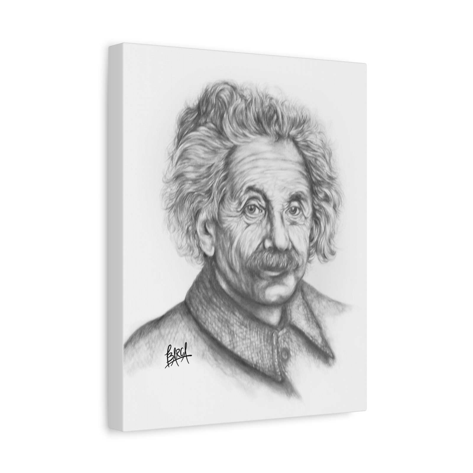 Graphite Pencil Sketch - Stylish Matte Canvas Print, Einstein Art Decor, Wall Art, Office Decor, Educational Gift, Art Lover Gift - Image 10