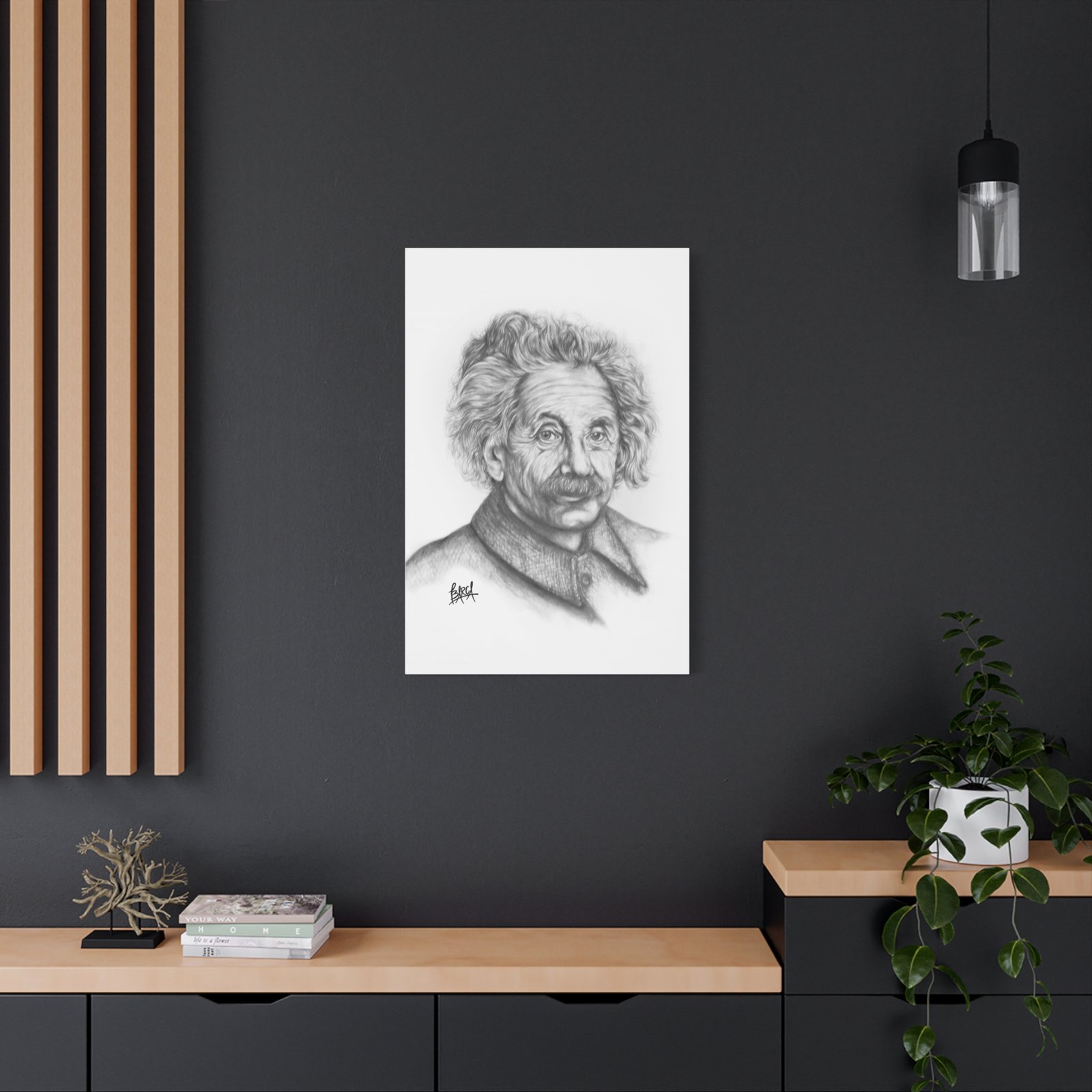 Graphite Pencil Sketch - Stylish Matte Canvas Print, Einstein Art Decor, Wall Art, Office Decor, Educational Gift, Art Lover Gift - Image 44