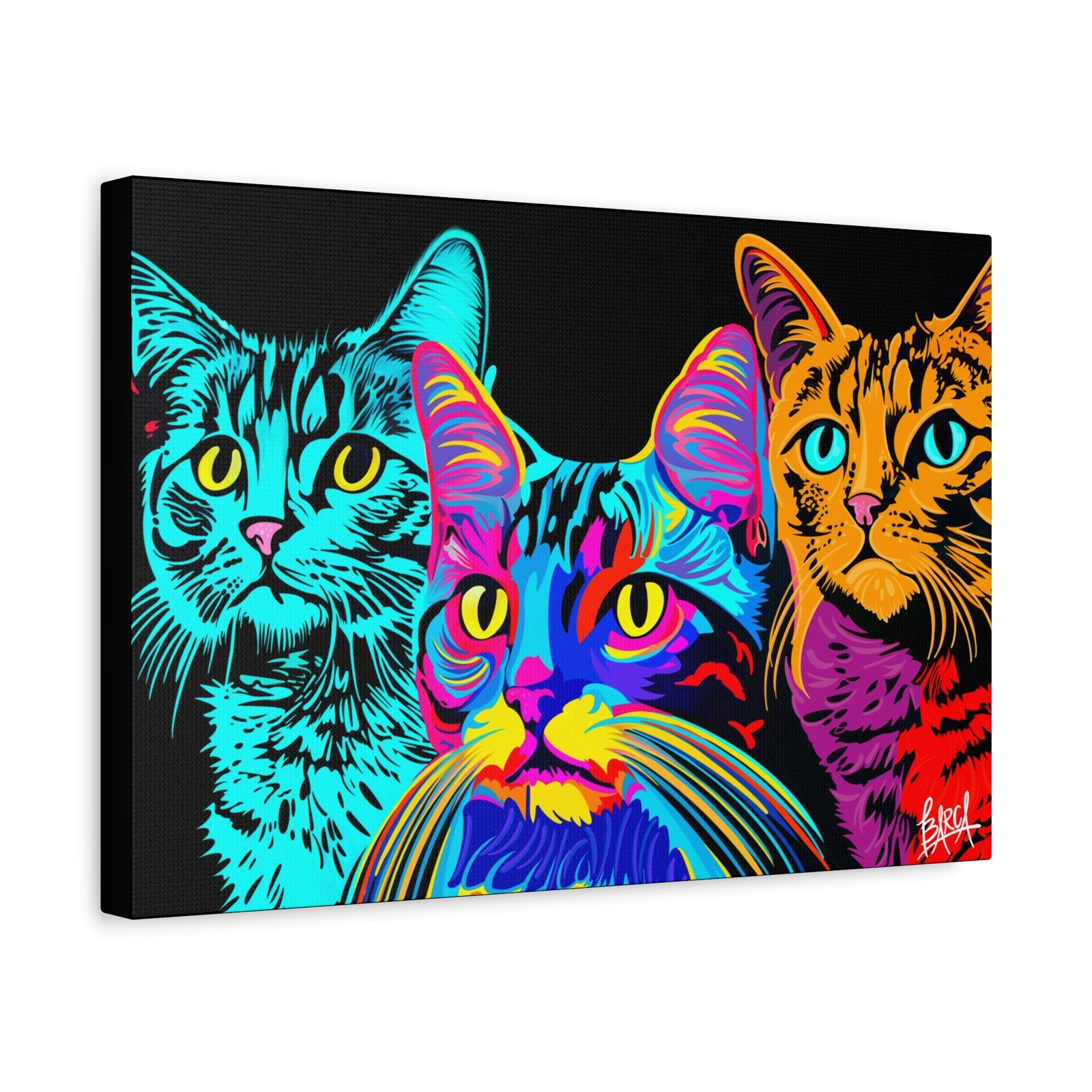 Animal Art Canvas - Vibrant Cat Canvas Print, Colorful Cat Wall Art, Home Decor for Cat Lovers, Pet Lover Gift, Colorful Cat Portraits - Image 18