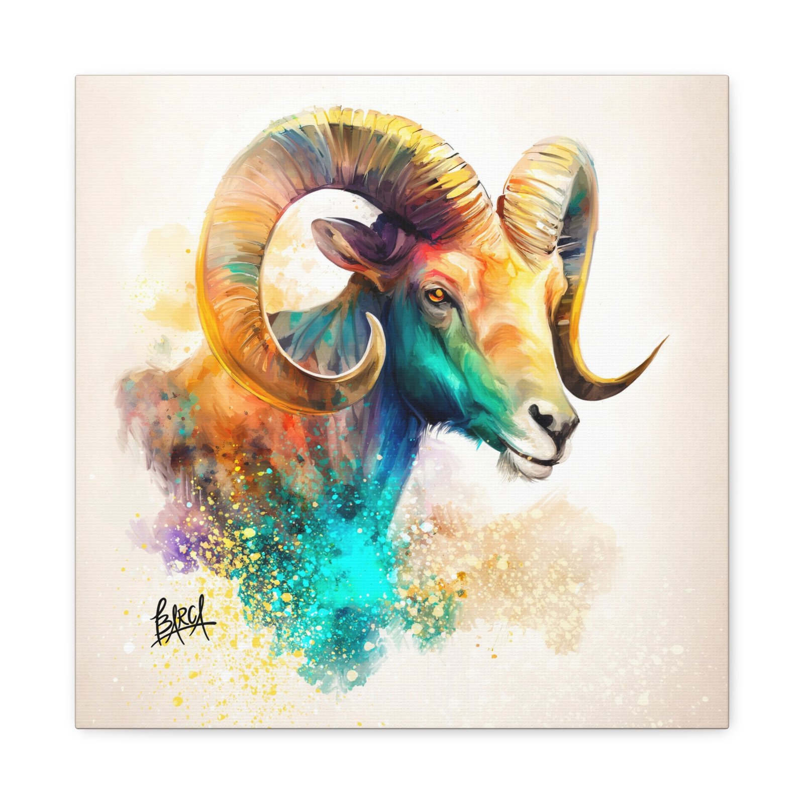 Animal Art - Aries Colorful Ram Canvas Art, Animal Wall Decor, Unique Home Decoration, Gift for Art Lovers, Goat Decor - Image 17