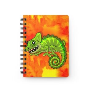 Chamo Pop Art - Alligator Vibrant Chameleon Spiral Bound Journal, Tropical Notes, Unique Gifts, Art Journal, Summer Vibe, Colorful Diary, Creative Notebook