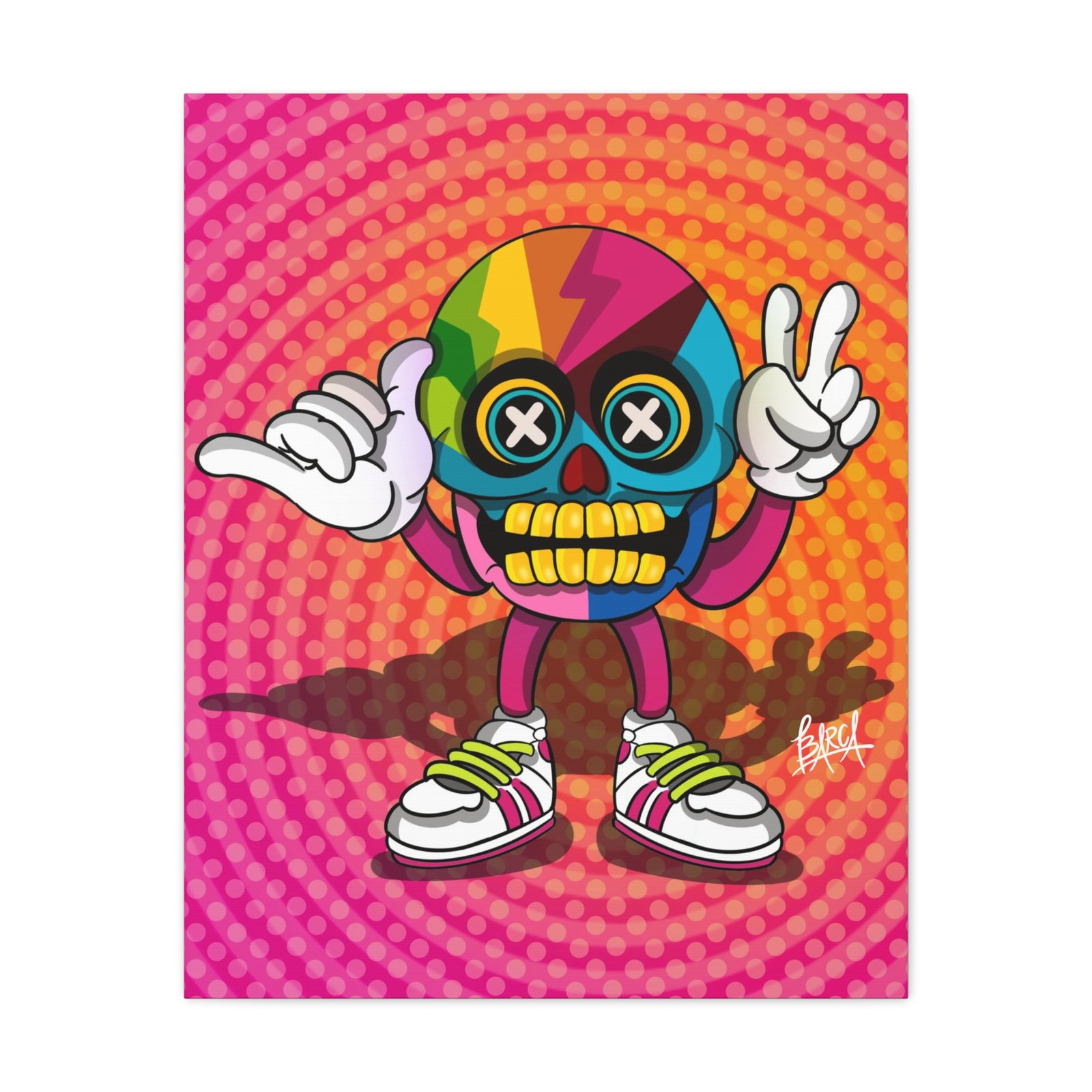 Other Art Portrait - Colorful Skull Canvas Art Print, Psychedelic Wall Decor, Unique Gift for Art Lovers, Vibrant Home Decor, Fun Room Accent - Image 25