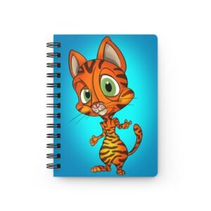 Cat-Tastic Art - Colorful Tanned Cat Spiral Journal, Cute Notebook for Kids, Drawing Journal, Cat Lover Gift
