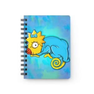 Chamo Pop Art - Spiral Bound Maggie Simpson Journal with Colorful Watercolor Design, Cute Cartoon Cover, Perfect for Note-Taking, Bullet Journaling, Gift Ideas, Back [...]