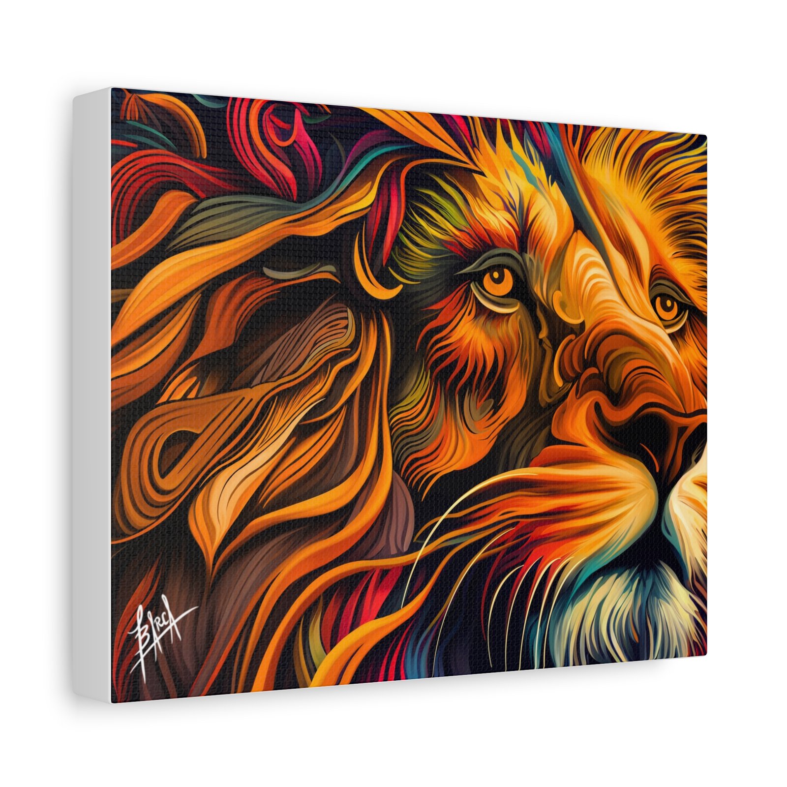 Animal Art Canvas - Vibrant Lion Canvas Art | Colorful Wall Decor, Animal Lover Gift, Living Room Accent, Nature Inspired Decoration, Unique Home Art - Image 2