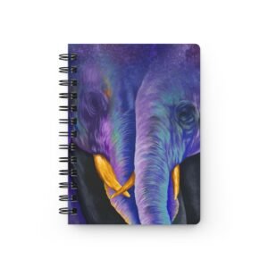 Animal Art Elephant - Spiral Bound Journal with Elephants Design, Notebook for Artists, Creative Writing, Journal Gift, Travel Diary, Inspirational Workbook